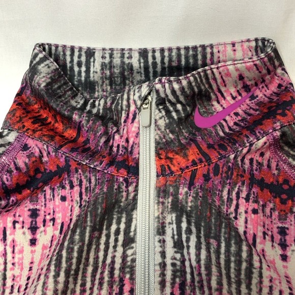 Nike Pro Combat Fitted Shirt Womens SMALL Therma Fit 1/4 Zip Pullover Pink - Picture 8 of 9